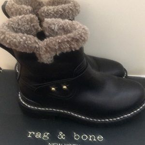 Rag & Bone leather shearling boots